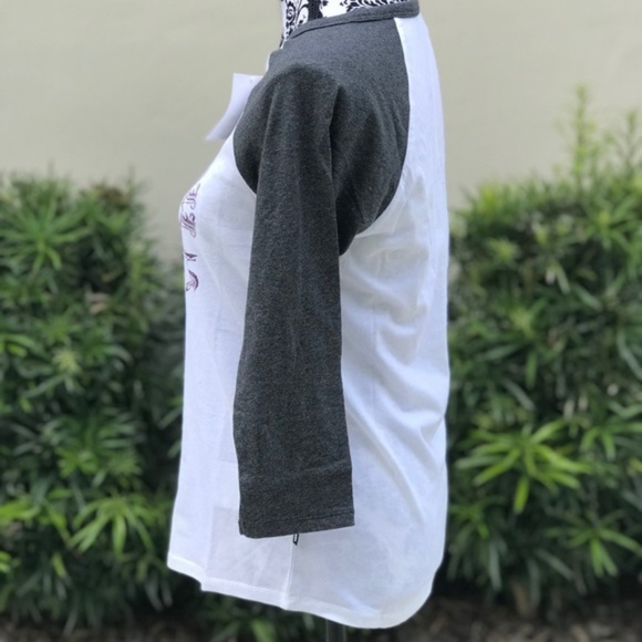 VANS T-shirt Long Sleeve Cali Grew Raglan White W - Picture 4 of 6